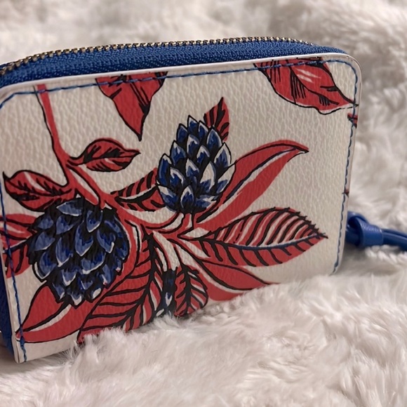 Tory Burch Vintage Floral Leather Zip Wallet / Coin Bag. Clean GUC. - Picture 8 of 13